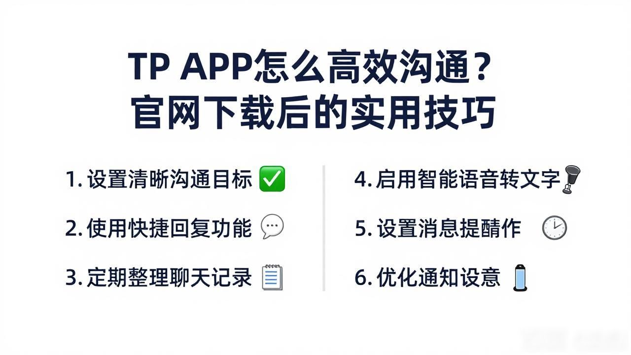 TP APP怎么高效沟通？官网下载后的实用技巧