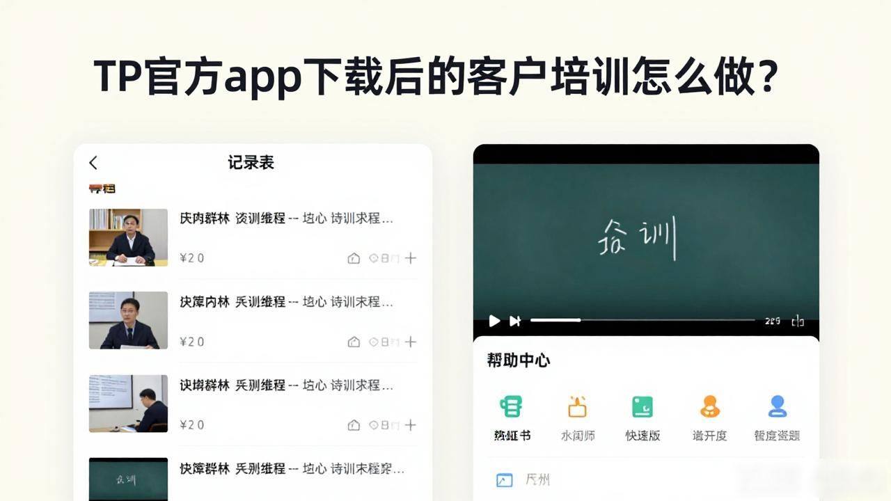 TP官方app下载后的客户培训怎么做？