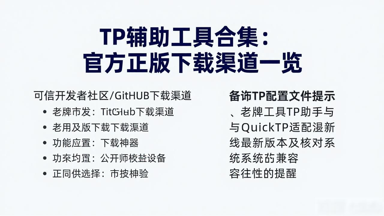 TP辅助工具合集：官方正版下载渠道一览