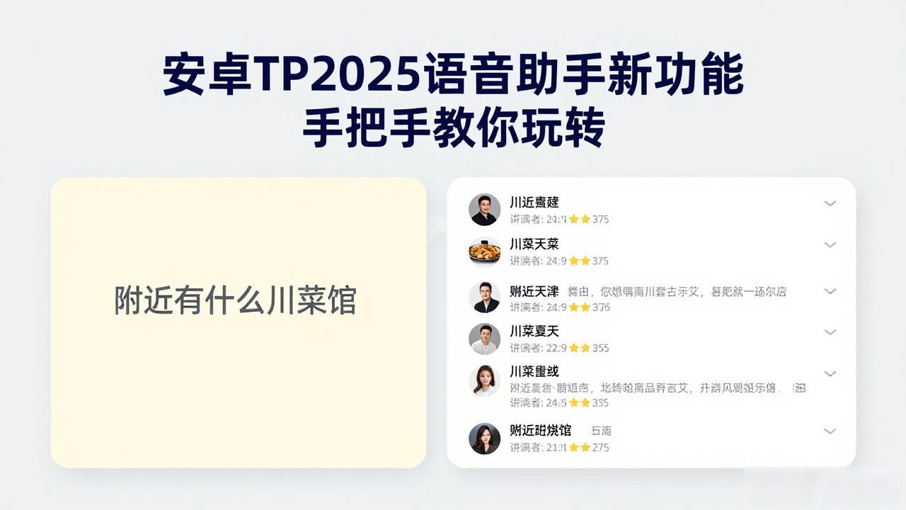 安卓TP2025语音助手新功能 手把手教你玩转